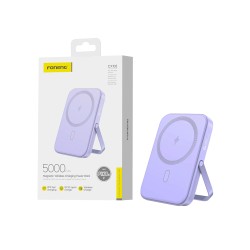 Power Bank Sem Fio Magnético Foneng CX102 5000mAh Roxo